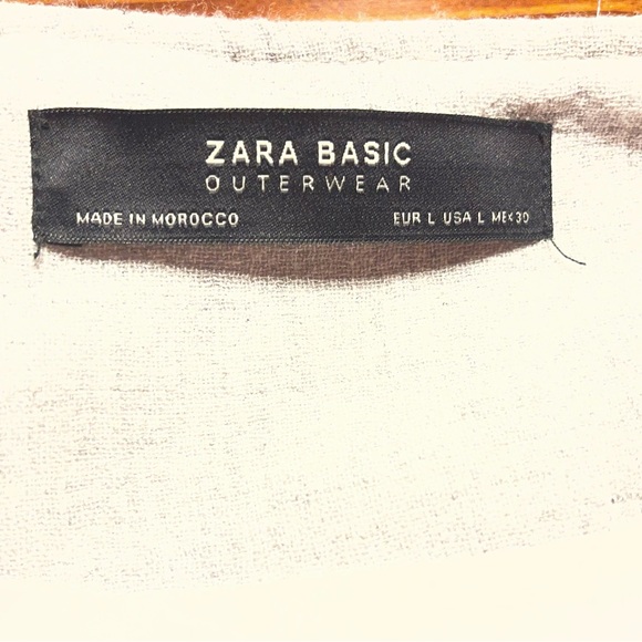 ZARA BASIC | Embroidered Wool Blend Jacket - Picture 6 of 11